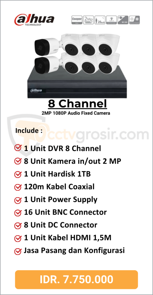 Paket Dahua 8 Channel Audio