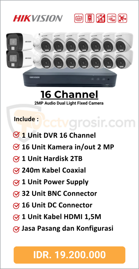 Paket Hikvision 16 Channel Audio