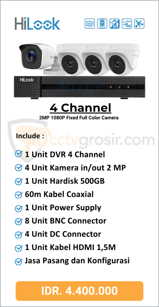 Paket Hilook 4 Channel Colorvu